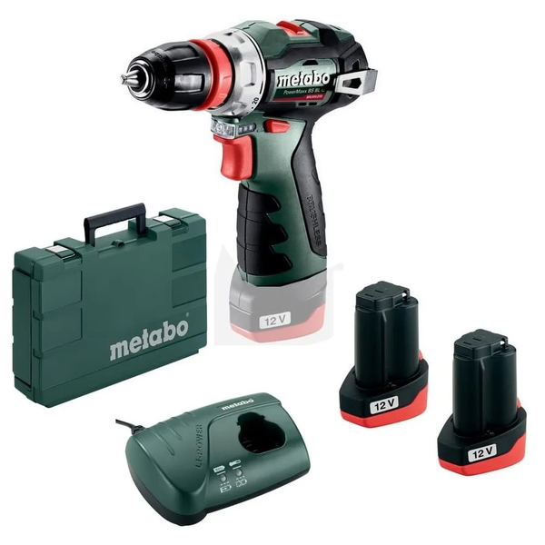 Aku bušilica-zavrtač 12V 2x2Ah PowerMaxx BS BL Q Metabo - Slika 6