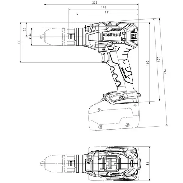 Aku bušilica ureznik 18V 130Nm 2x5.2Ah GB 18 LTX Metabo - Slika 10