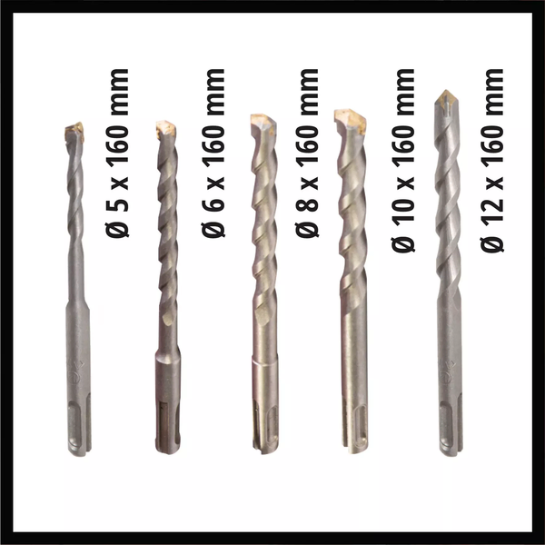 Aku SDS Plus čekić bušilica Set 1.2J 2.5Ah TE-HD Einhell - Slika 5