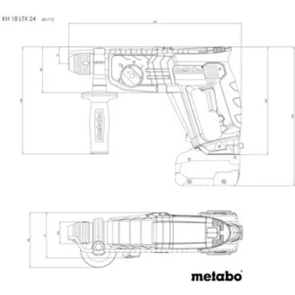 Aku SDS-plus kombi čekić 2x4,0Ah KH 18 LTX 24 Metabo - Slika 4