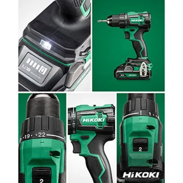 Aku bušilica/zavrtač 18V 70Nm 2x4.0Ah Set DS18DE Hikoki - Slika 4