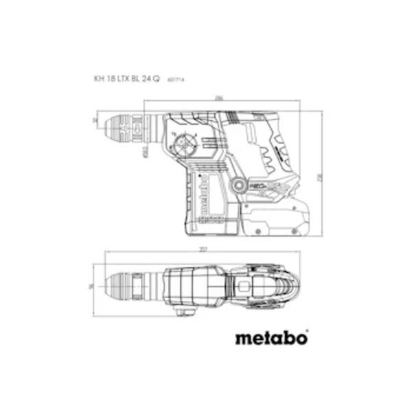 Aku SDS-plus čekić 2,2J KH 18 LTX BL 24 Q Solo Metabo - Slika 4
