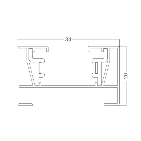 Alu šina monofazna 1m crna - Slika 6