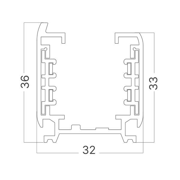 Alu šina trofazna 1m bela - Slika 6