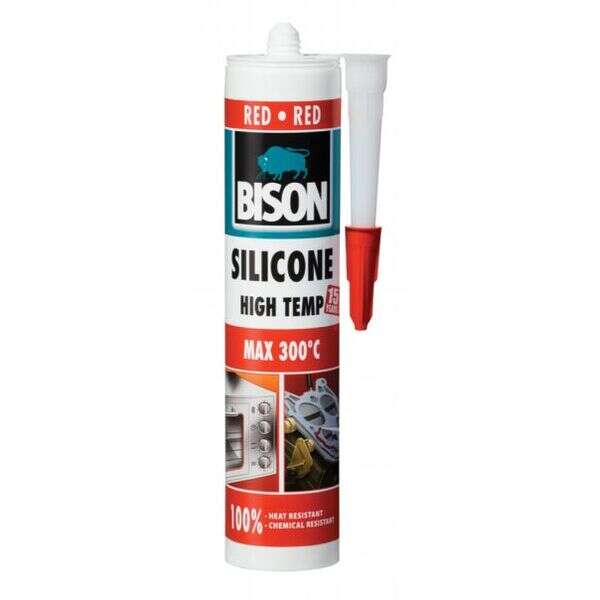 Bison silicone high temperature red 280ml- Silikonski zaptivač za visoke temperature - Slika 1