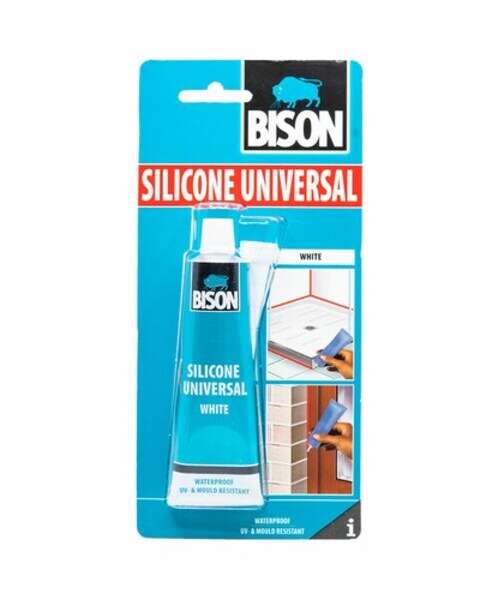 Bison silicone universal white 60ml- Univerzalni silikonski zaptivač beo - Slika 1