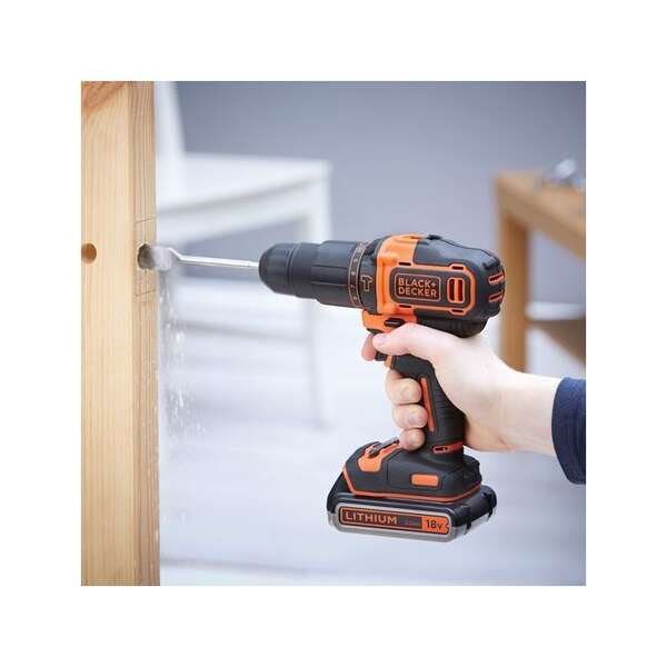 Akumulatorska udarna bušilica u koferu BDCHD18K-QW Black&Decker - Slika 2