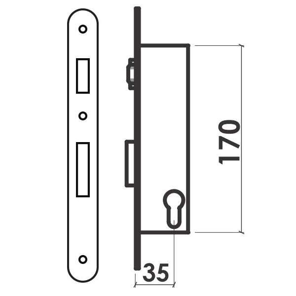 Brava za drvena vrata IDEA C HR 40/90/18/9 3.STEPEN DBP1 - Slika 2