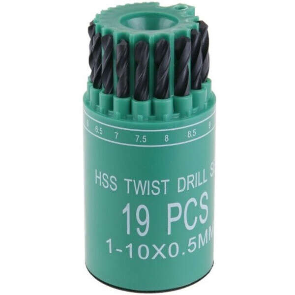 Burgije za metal HSS 19kom. Levior - Slika 1