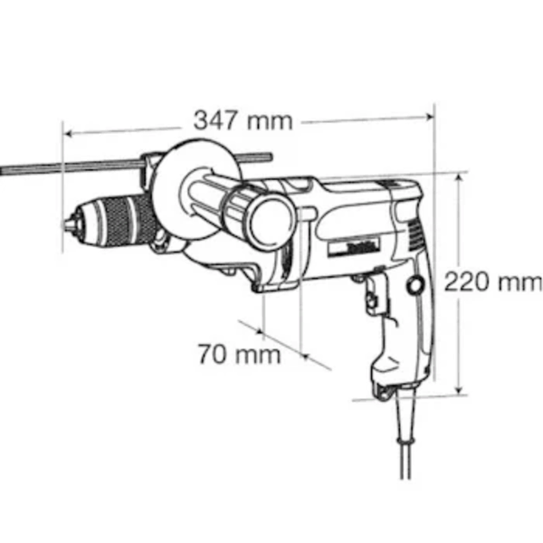 Udarna bušilica 720W Makita DP4011 - Slika 2