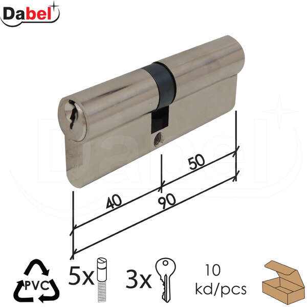 Cilindar za vrata CL2200 NIKL 90MM(40-50) 3K Q - Slika 1