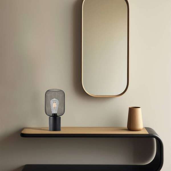 Dekorativna stona lampa drvo 1H-1xE27 - Slika 4