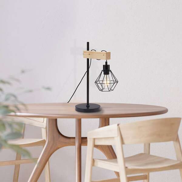 Dekorativna stona svetiljka drvo 1H-1xE27 - Slika 4