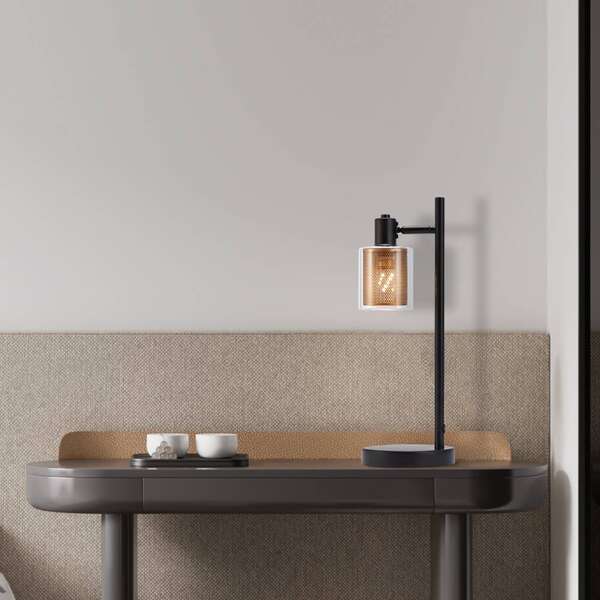 Dekorativna stona svetiljka siva 1H-1xE14 - Slika 5