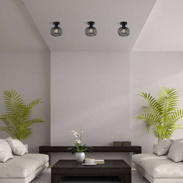 Dekorativna svetiljka crna 1H-1xE27 - Slika 5