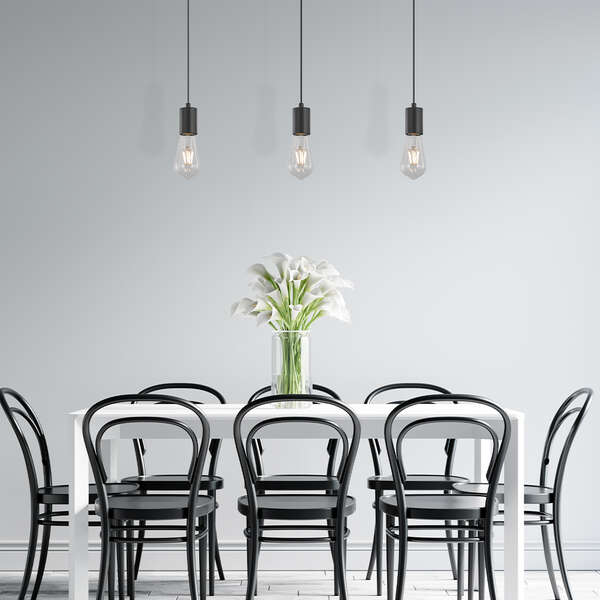 Dekorativna svetiljka crna 3H-3xE27 - Slika 4