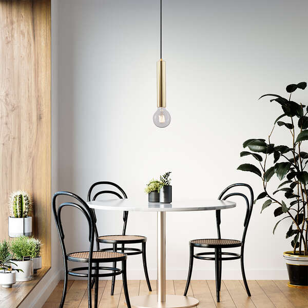 Dekorativna svetiljka zlatna 1H-1xE27 - Slika 4