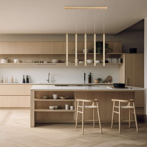 Dekorativna svetiljka zlatna 1H-5xG9 - Slika 2