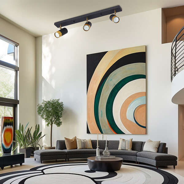 Dekorativna svetiljka zlatno-crna 3H-3xGU10 - Slika 2