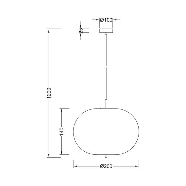 Dekorativna visilica 1H-1xE14 - Slika 3