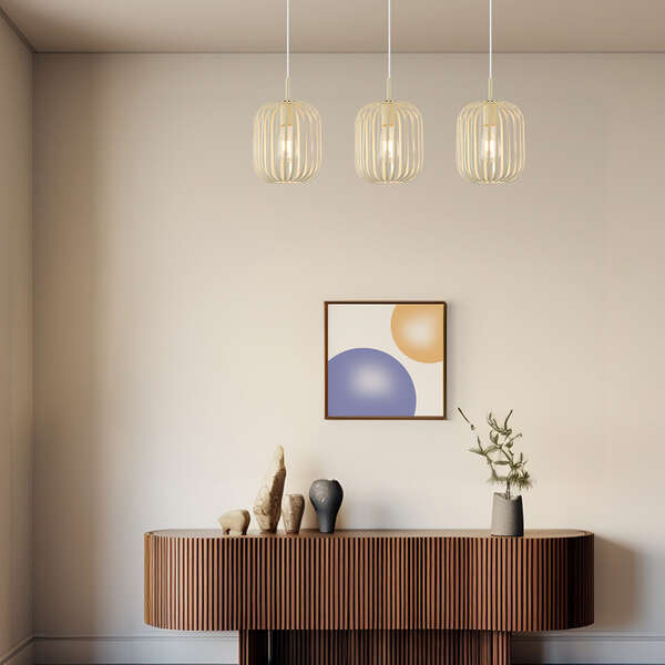 Dekorativna visilica bež 3H-3xE27 - Slika 2