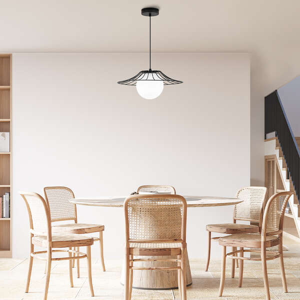 Dekorativna visilica crna 1H-1xE27 - Slika 4