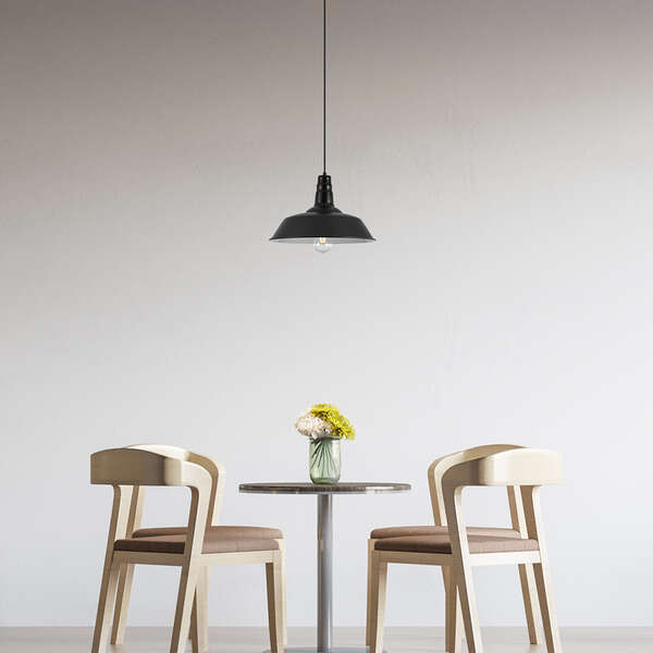 Dekorativna visilica crna 1H-1xE27 - Slika 2