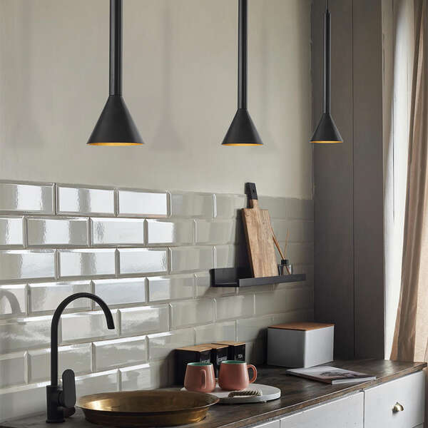 Dekorativna visilica crna 1H-1xGU10 - Slika 4