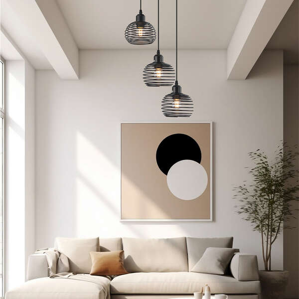 Dekorativna visilica crna 3H-3xE27 - Slika 2