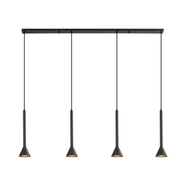 Dekorativna visilica crna 4H-4xGU10 - Slika 1