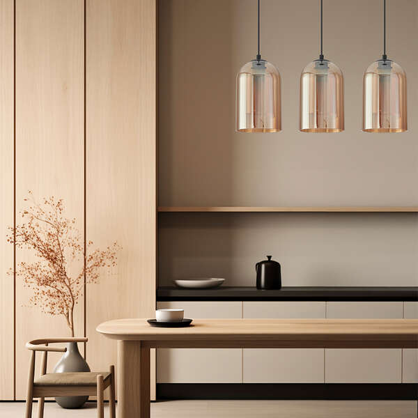 Dekorativna visilica zlatna 3H-3xE27 - Slika 4