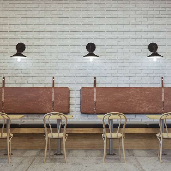 Dekorativna zidna svetiljka, crna 1H-1xE27 - Slika 4