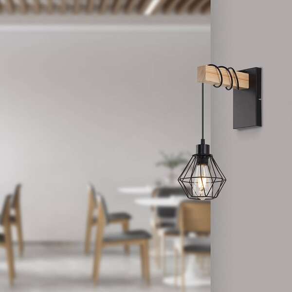 Dekorativna zidna svetiljka drvo 1H-1xE27 - Slika 4