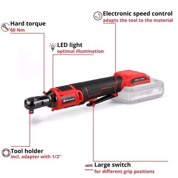 Einhell Akumulatorski usadni odvijač TE-RW 18/60 Li-Solo - Slika 2
