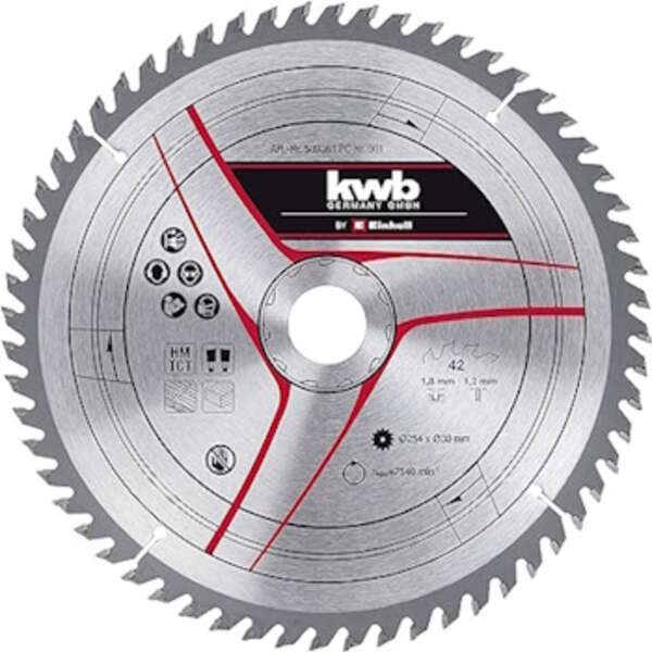 TCT rezni list 254X30X1.8mm T42 Einhell by KWB - Slika 1