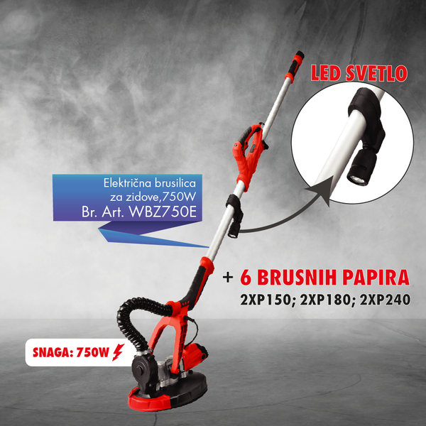 Električna brusilica za zidove WBZ750E - Slika 1