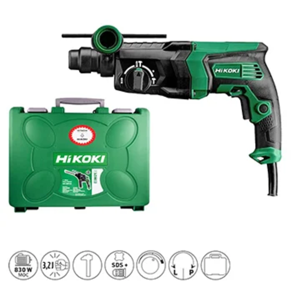 Elektro pneumatski SDS-plus čekić i koferom DH26PC2 Hikoki - Slika 8