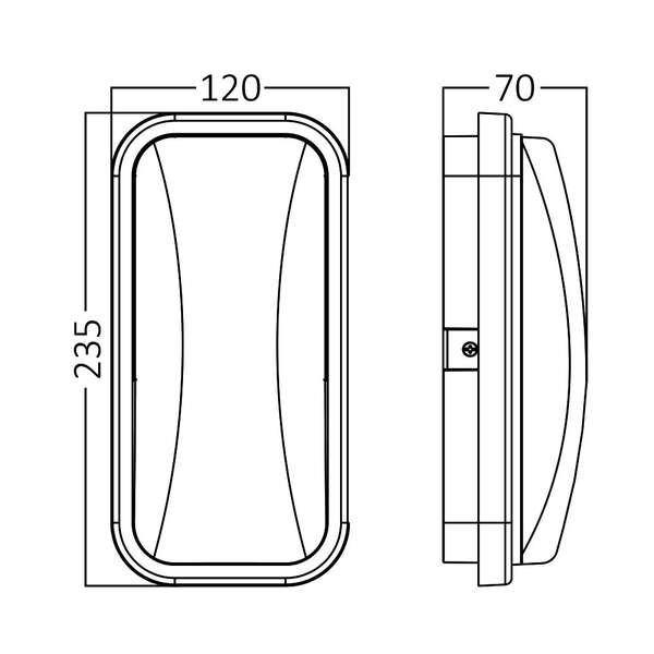 ELIPSA Zidna baštenska svetiljka crna 15W 6500K IP65 - Slika 6