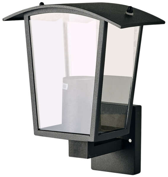 Fenjer zidna lampa Coronado 1xE27 IP44 Crna - Slika 1