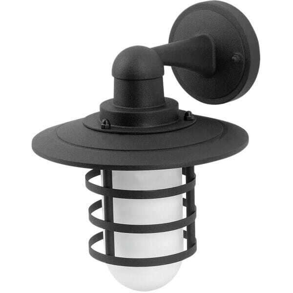 Fenjer zidna lampa Hermosa 1xE27 IP44 Crna - Slika 1