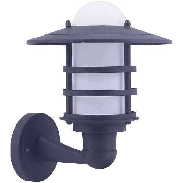 Fenjer zidna lampa Hermosa 1xE27 IP44 Crna - Slika 1