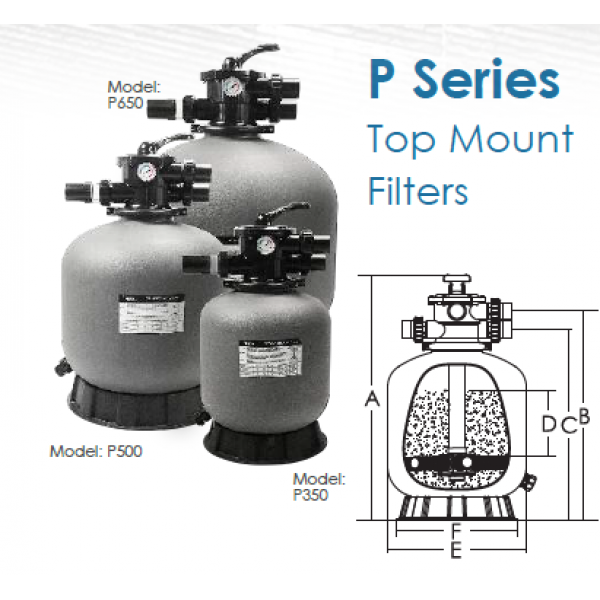 Filter Emaux P Serija TOP 2b 19,2 m3/h - Slika 2