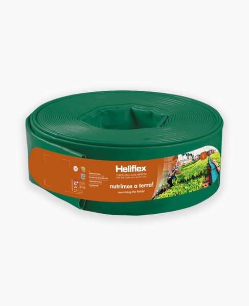 Heliflex Lay Flat crevo 100mm 4" 3 bara - pljosnato PVC crevo za navodnjavanje - Slika 1