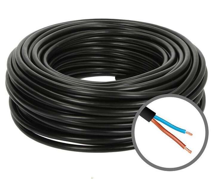 Kabli PP/J 2x1.5 crni licnasti - Slika 1