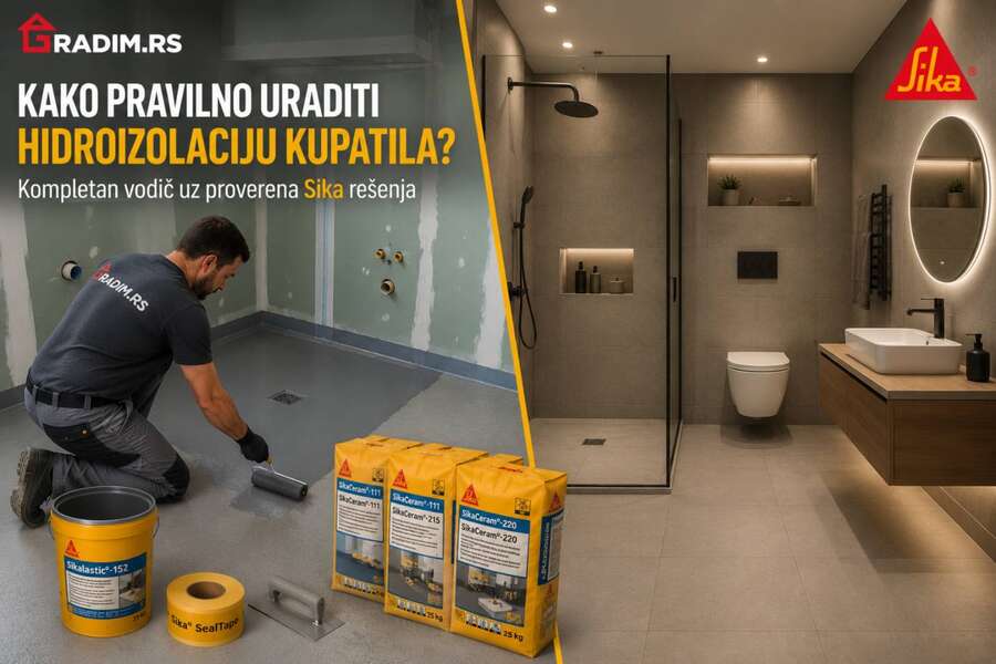 Kako pravilno uraditi hidroizolaciju kupatila uz Sika sisteme