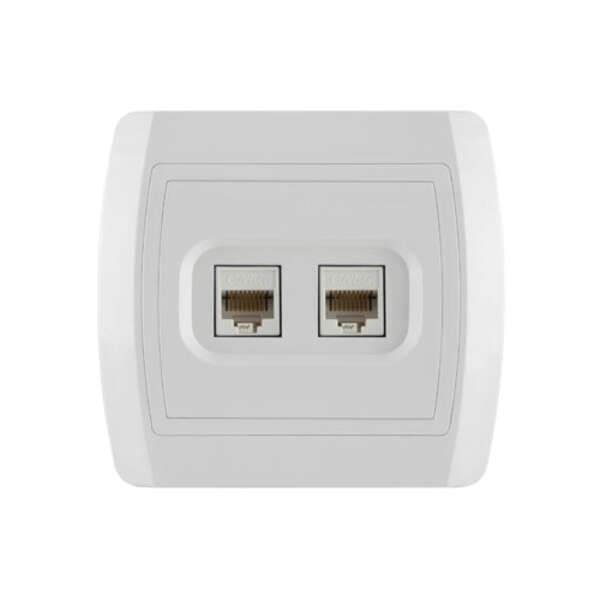 Komunikaciona priključnica RJ45 8/8 sa dva modula Cat6 UTP Status - Slika 1