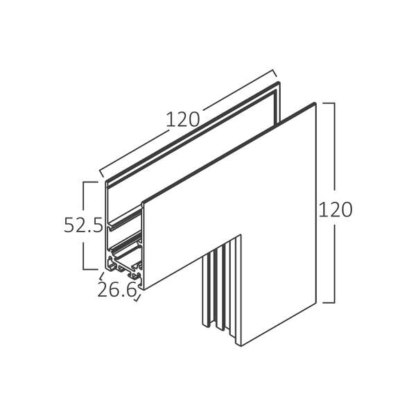 Konektor za magnetnu šinu crni - Slika 3