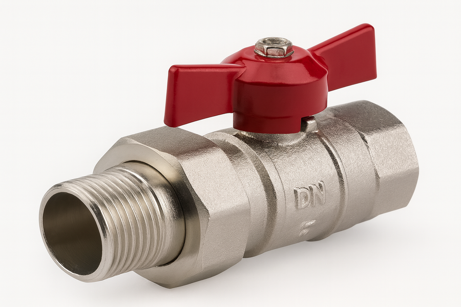 Kugla ventil sa holenderom M-Ž  leptir Ni - 1/2" - Slika 1