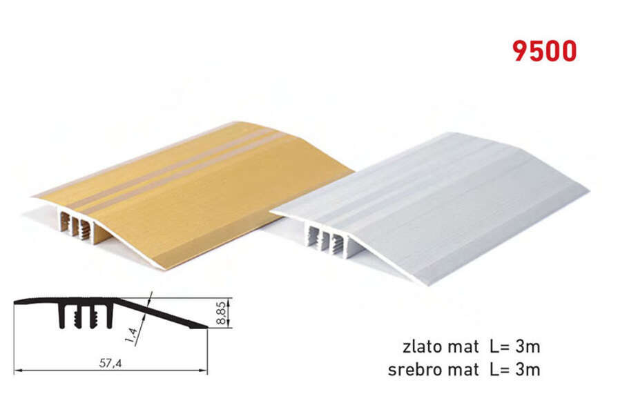 Lajsna prelazna visinska 9500 - srebrna - Slika 1