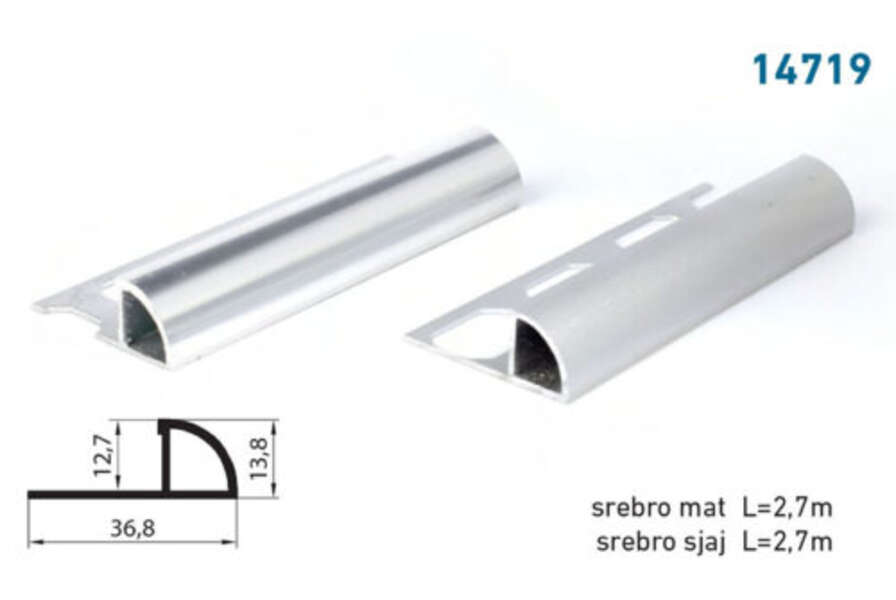 Lajsna za stepeništa i keramiku 14719 - mat - Slika 1